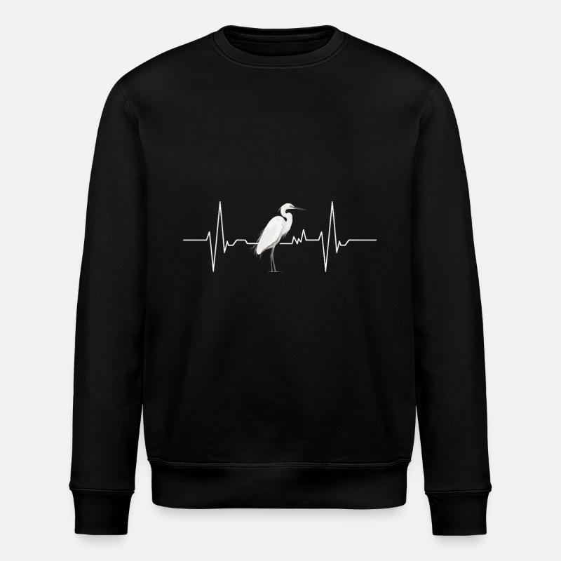Reiher Vogel - Stanley/Stella Unisex Bio-Sweatshirt ROLLER - Schwarz