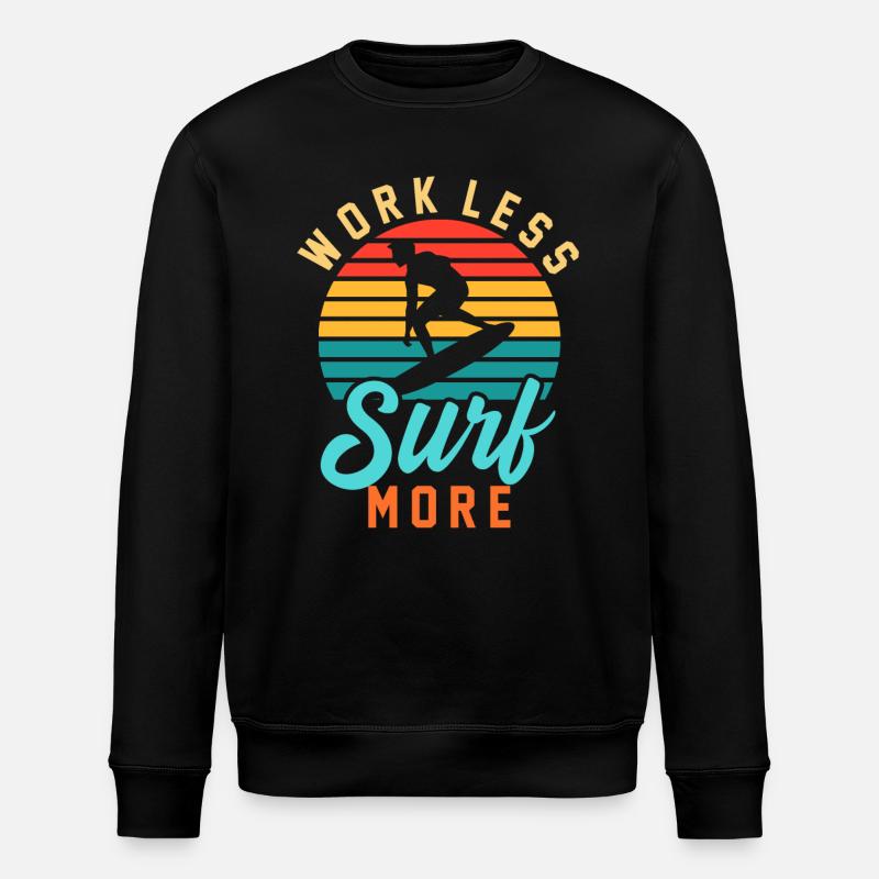 Planche de surf d'été - Sweat bio ROLLER Stanley/Stella Unisexe - noir