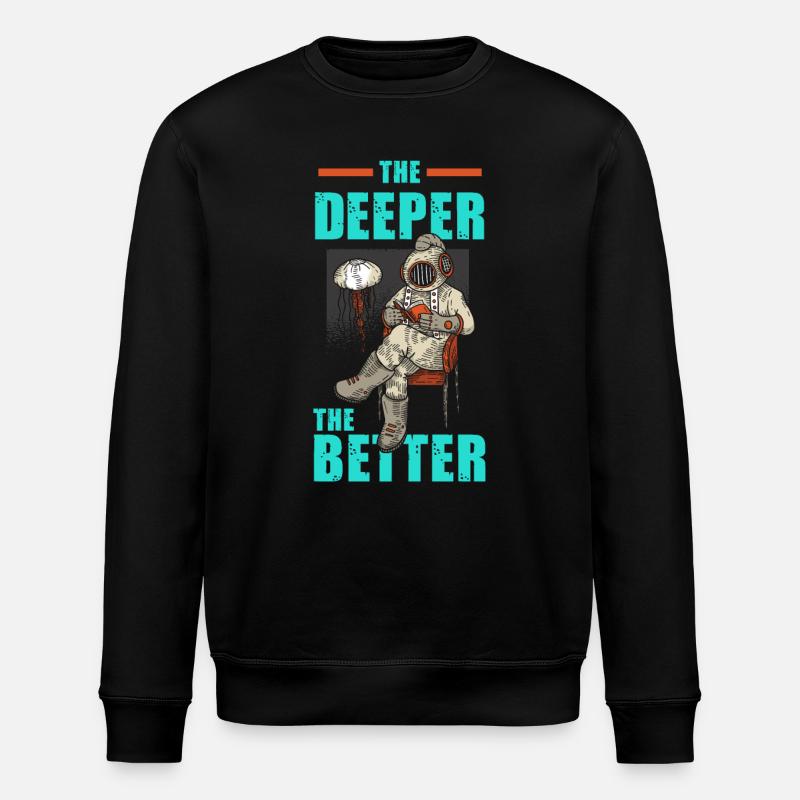 Diver diving course gift - Stanley/Stella ROLLER Unisex Organic Sweatshirt - black