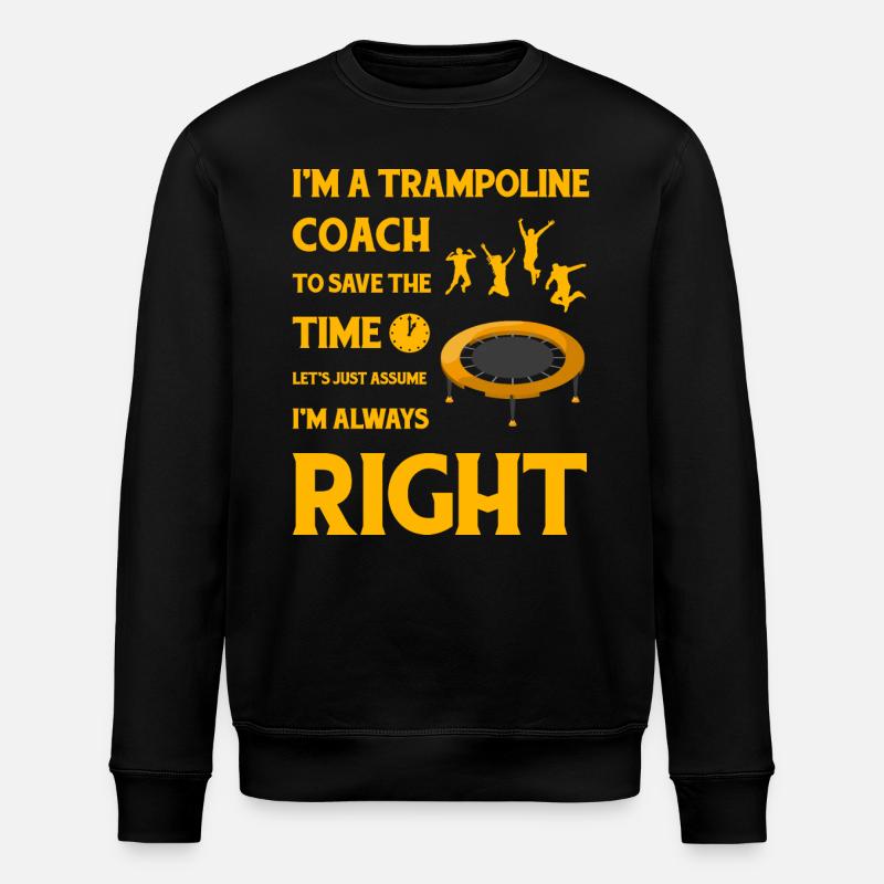 Trampolin-Trainer - Stanley/Stella Unisex Bio-Sweatshirt ROLLER - Schwarz