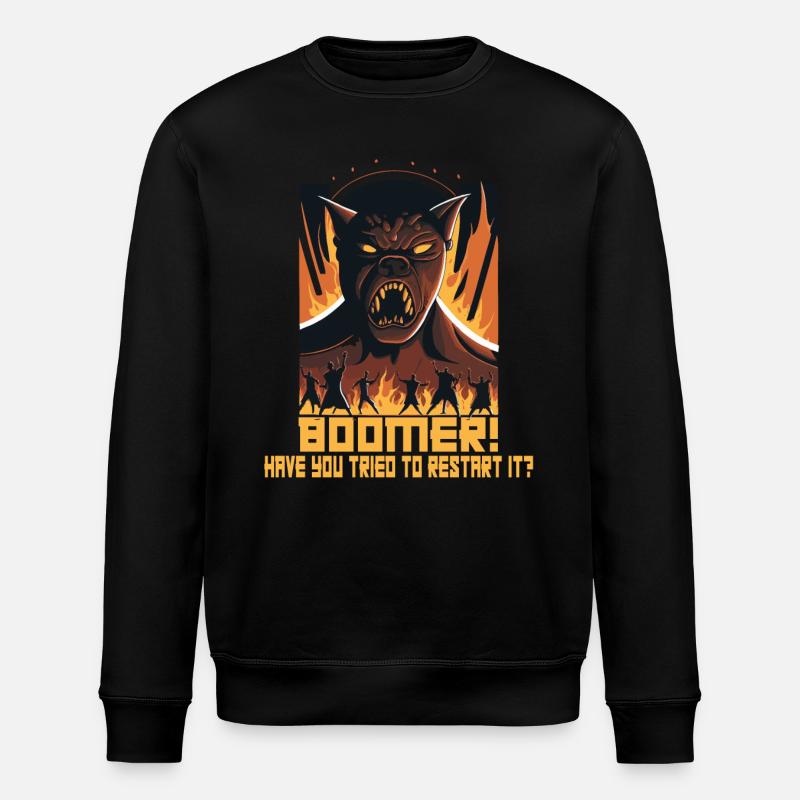 Boomer Service client Hotline Hell - Sweat bio ROLLER Stanley/Stella Unisexe - noir