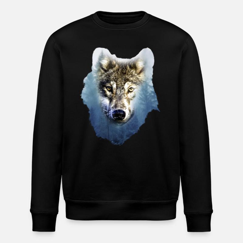 Wolf - Stanley/Stella Unisex Bio-Sweatshirt ROLLER - Schwarz