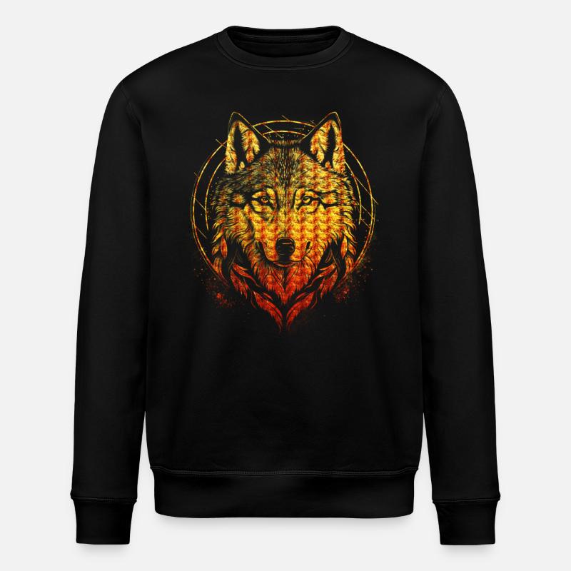 Wolf - Stanley/Stella Unisex Bio-Sweatshirt ROLLER - Schwarz