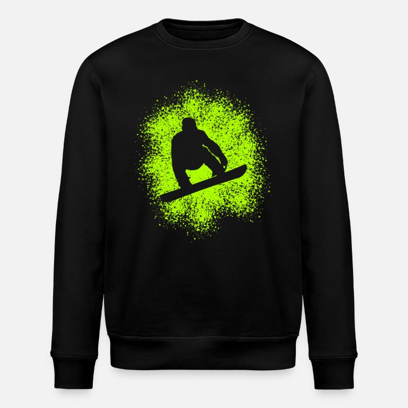 Snowboard Wintersportler - Stanley/Stella Unisex Bio-Sweatshirt ROLLER - Schwarz