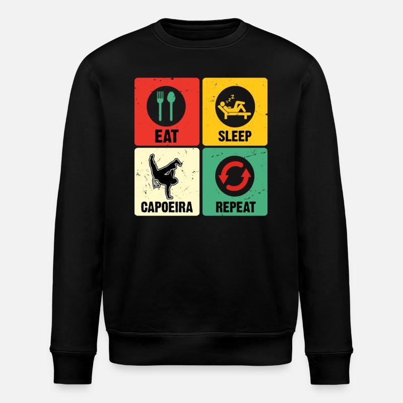 Manger Dormir Capoeira Répéter - Sweat bio ROLLER Stanley/Stella Unisexe - noir