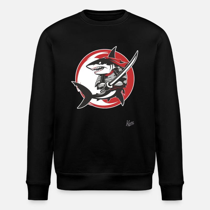 Samurai-Katana-Hai - Stanley/Stella Unisex Bio-Sweatshirt ROLLER - Schwarz