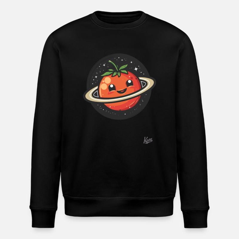 Planète tomate heureuse dans l’espace - Sweat bio ROLLER Stanley/Stella Unisexe - noir