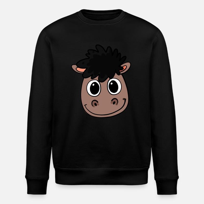 Pferd Kopf - Stanley/Stella Unisex Bio-Sweatshirt ROLLER - Schwarz