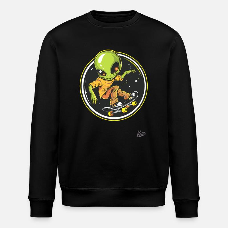 Extraterrestre du skateboard - Sweat bio ROLLER Stanley/Stella Unisexe - noir
