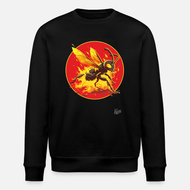 Brennende fliegende Ameise - Stanley/Stella Unisex Bio-Sweatshirt ROLLER - Schwarz