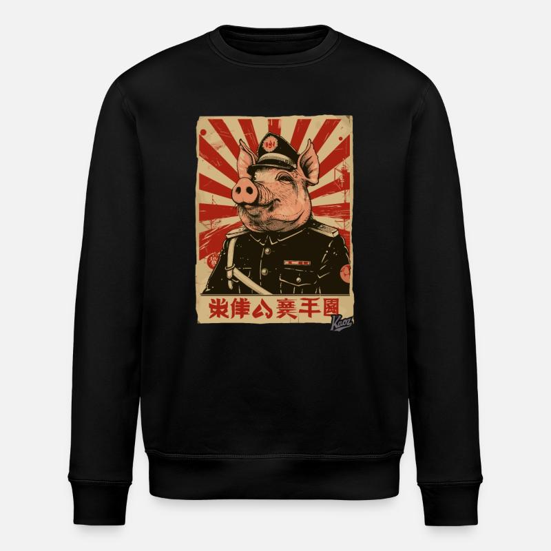 Cochon de style propagande - Sweat bio ROLLER Stanley/Stella Unisexe - noir