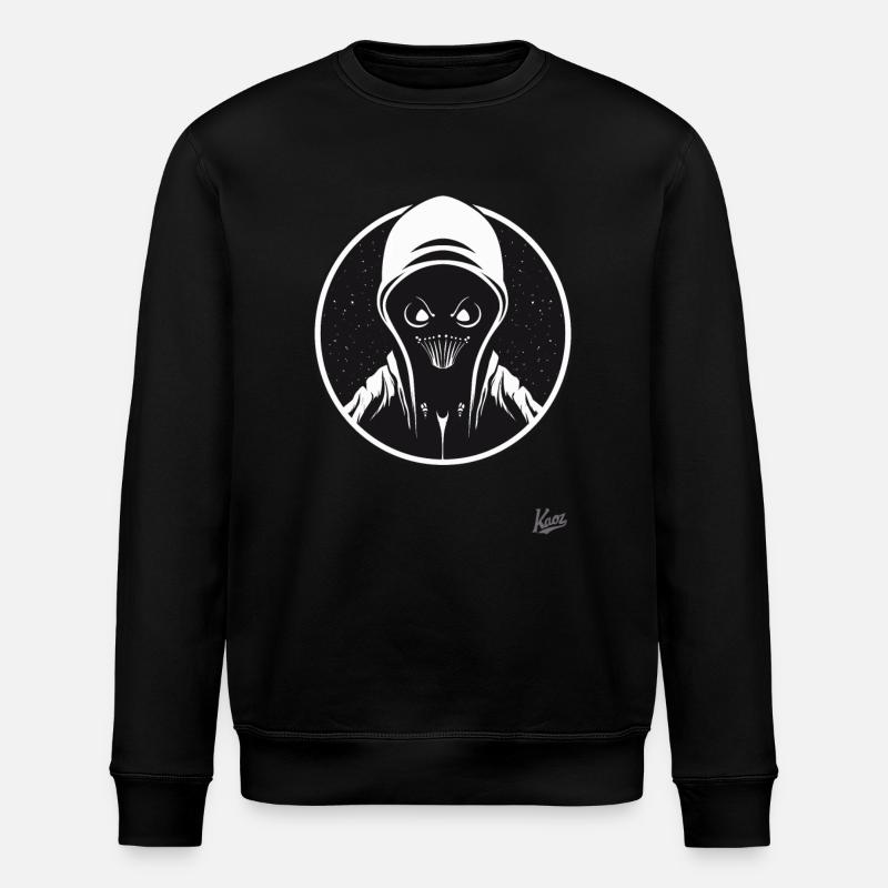Fieser Weltraum Alien - Stanley/Stella Unisex Bio-Sweatshirt ROLLER - Schwarz