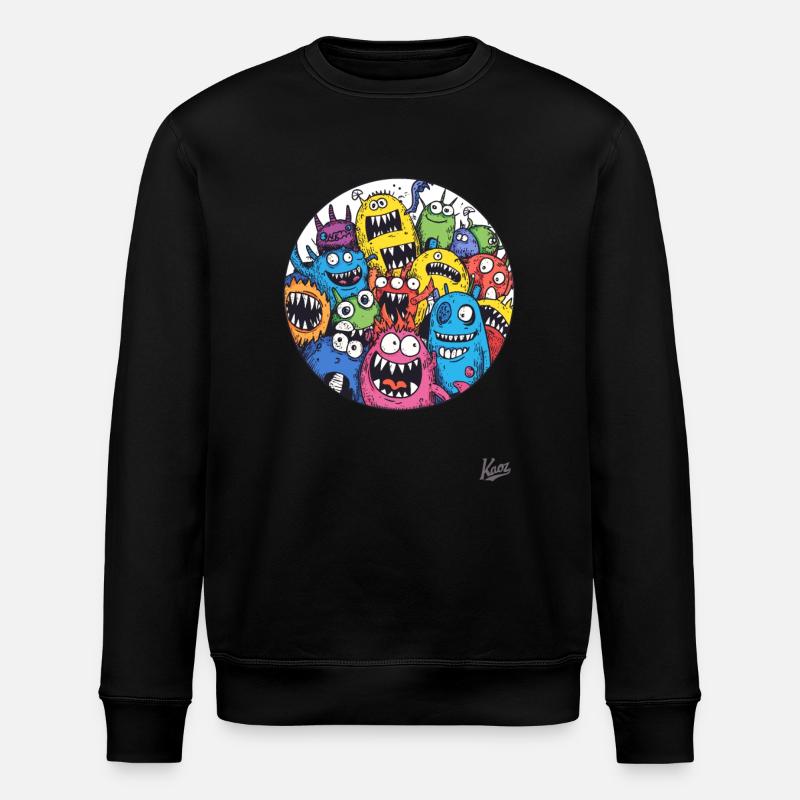 Drôles d’amis monstres - Sweat bio ROLLER Stanley/Stella Unisexe - noir
