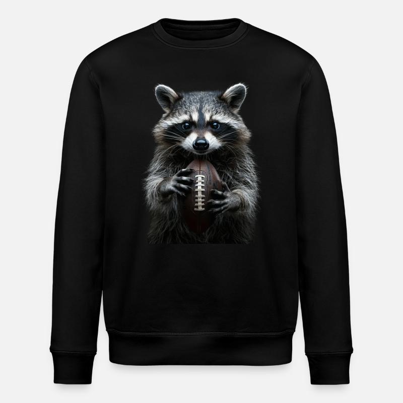 Waschbär - Stanley/Stella Unisex Bio-Sweatshirt ROLLER - Schwarz