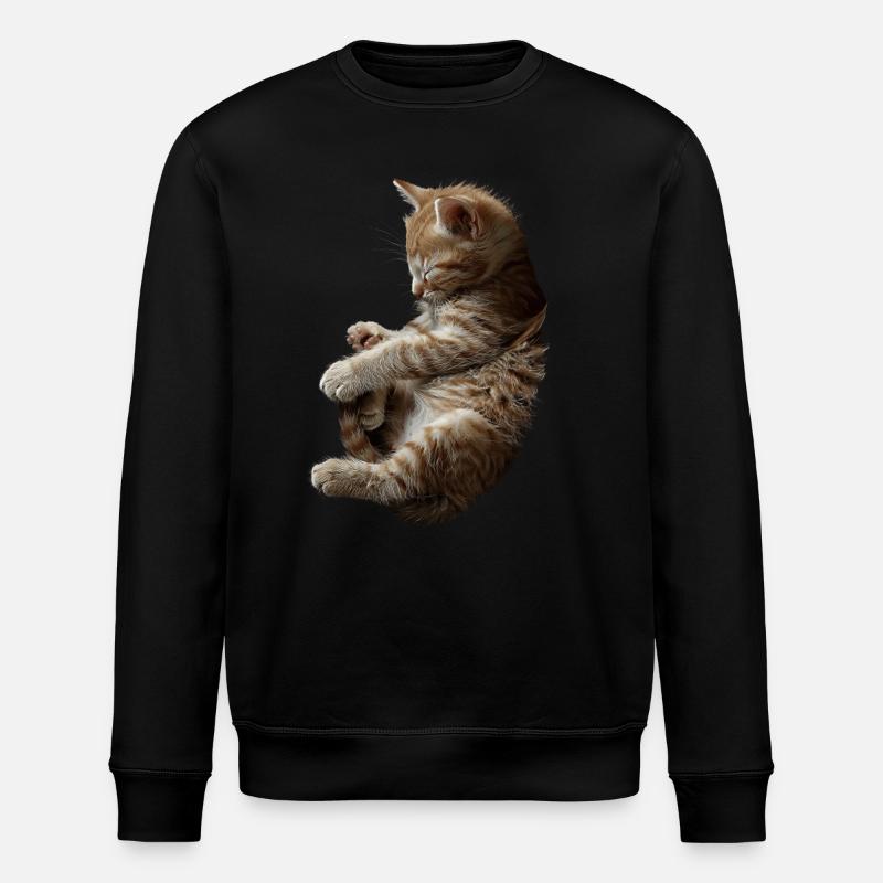 Katze - Stanley/Stella Unisex Bio-Sweatshirt ROLLER - Schwarz