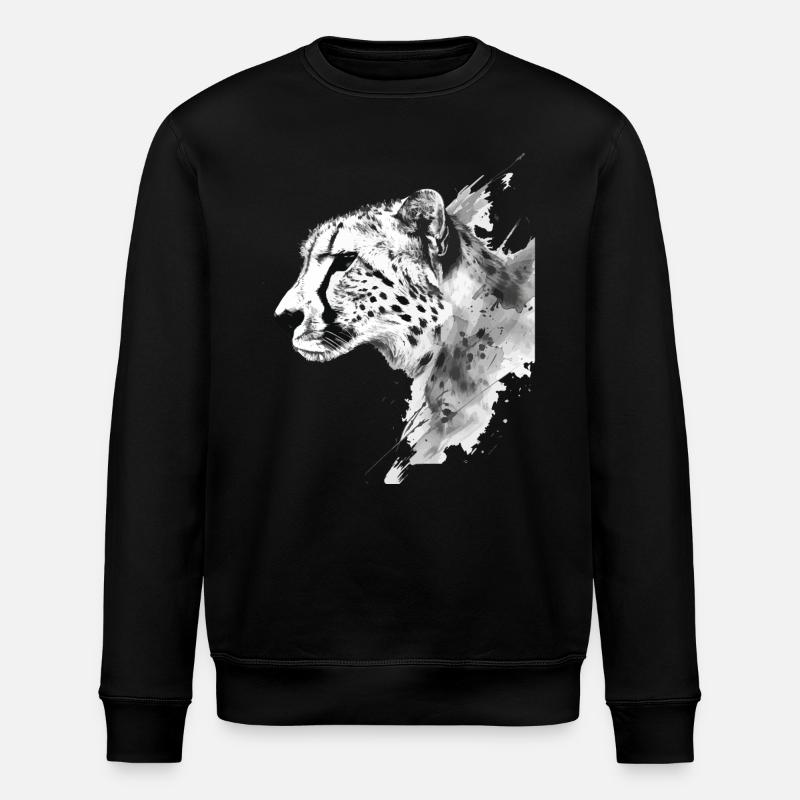 Cheetah - Stanley/Stella ROLLER Unisex Organic Sweatshirt - black