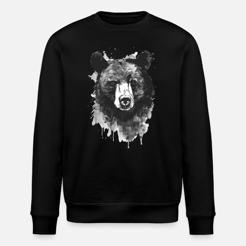 Schwarzbär - Stanley/Stella Unisex Bio-Sweatshirt ROLLER - Schwarz