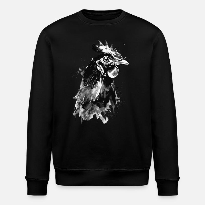 Huhn - Stanley/Stella Unisex Bio-Sweatshirt ROLLER - Schwarz