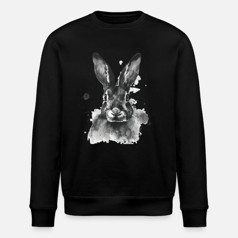 Kaninchen - Stanley/Stella Unisex Bio-Sweatshirt ROLLER - Schwarz