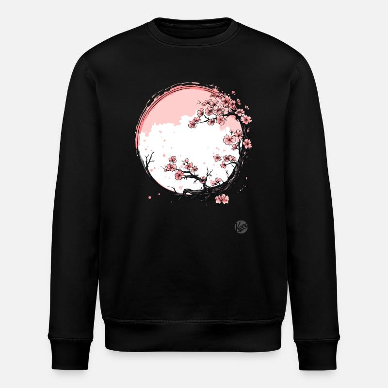 Japanische Kirschblüten - Stanley/Stella Unisex Bio-Sweatshirt ROLLER - Schwarz