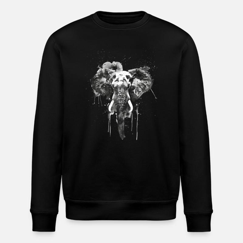 Éléphant - Sweat bio ROLLER Stanley/Stella Unisexe - noir