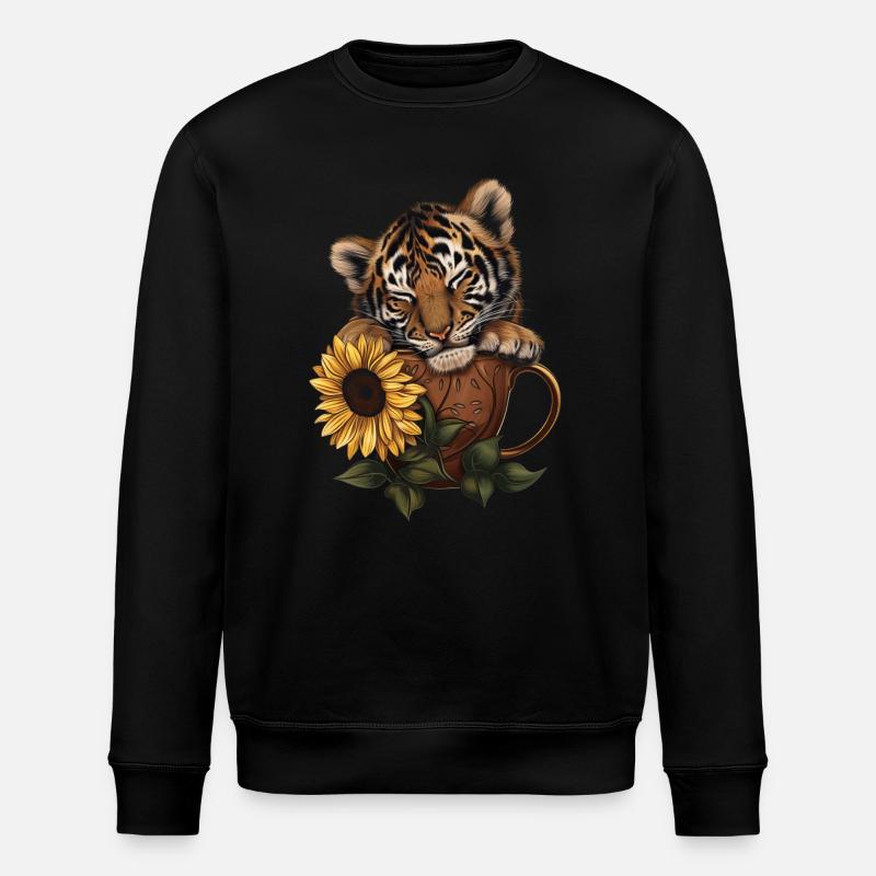 Tiger - Stanley/Stella Unisex Bio-Sweatshirt ROLLER - Schwarz