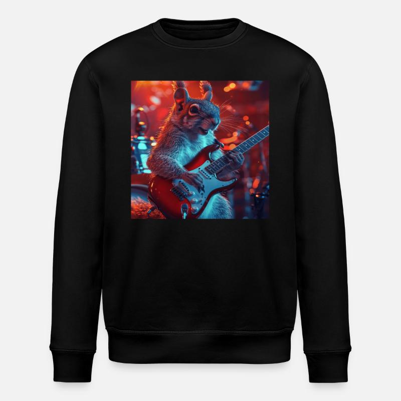 Écureuil - Sweat bio ROLLER Stanley/Stella Unisexe - noir