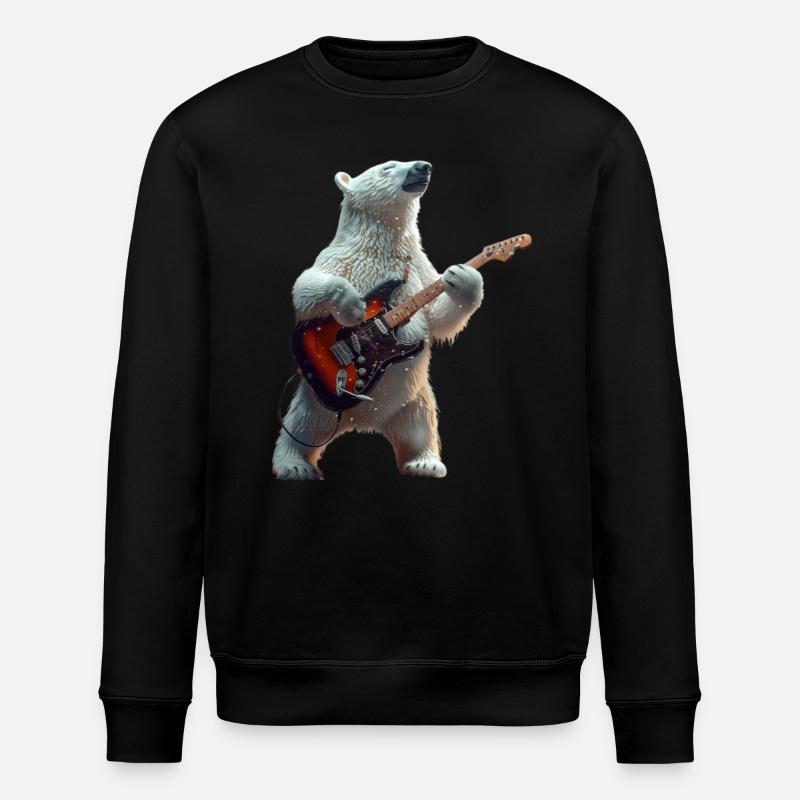 Eisbär - Stanley/Stella Unisex Bio-Sweatshirt ROLLER - Schwarz