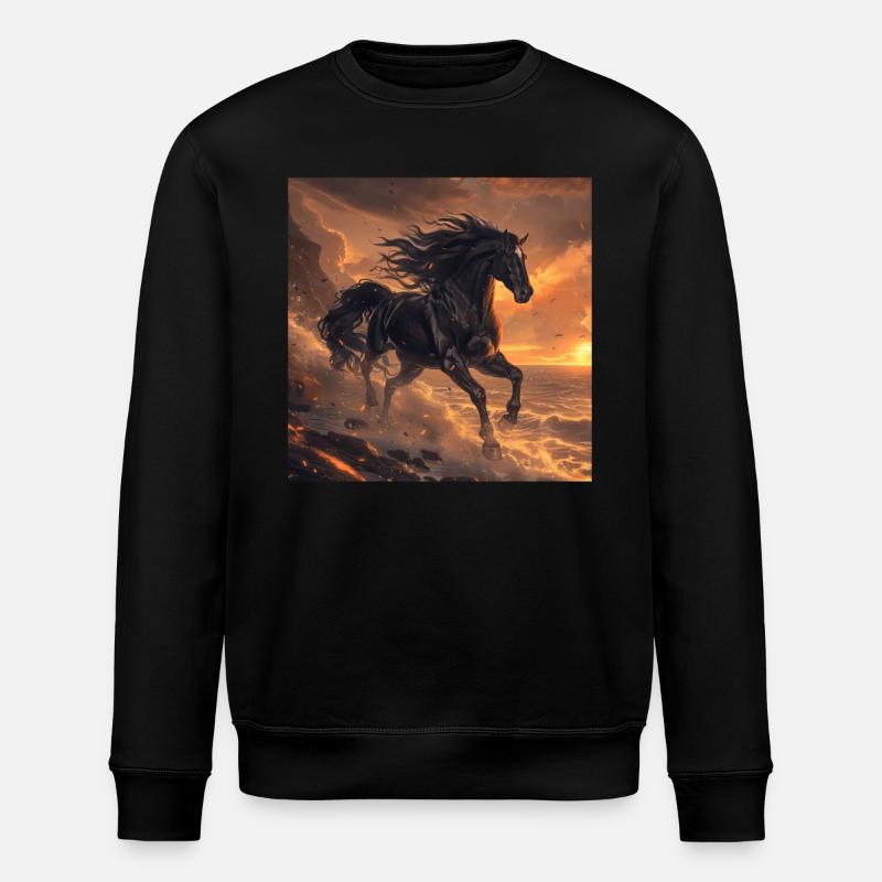 Cheval - Sweat bio ROLLER Stanley/Stella Unisexe - noir