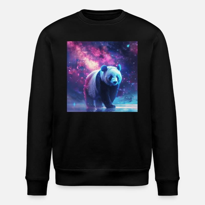 Panda - Stanley/Stella Unisex Bio-Sweatshirt ROLLER - Schwarz