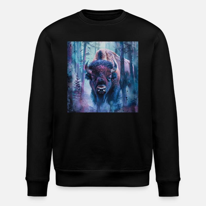 Bison - Stanley/Stella Unisex Bio-Sweatshirt ROLLER - Schwarz
