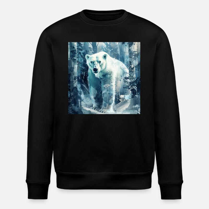 Eisbär - Stanley/Stella Unisex Bio-Sweatshirt ROLLER - Schwarz