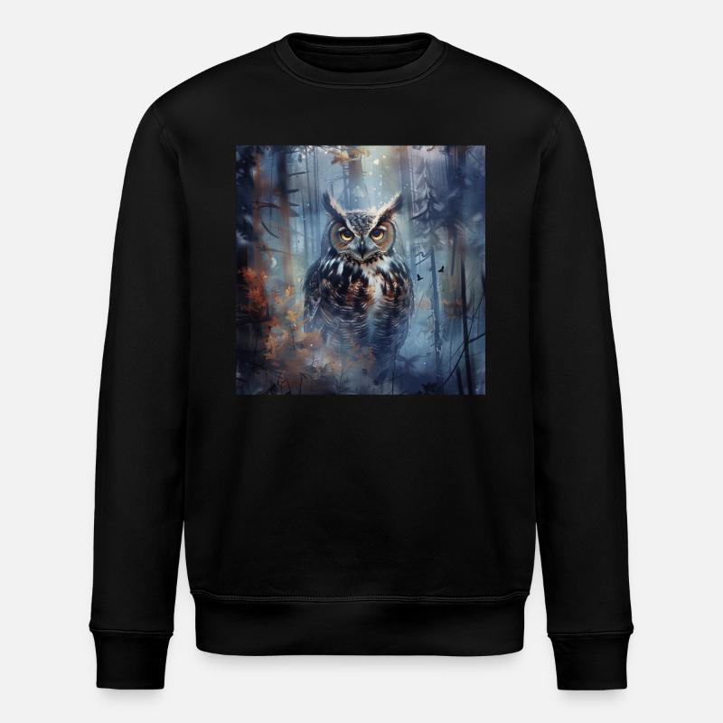 Eule - Stanley/Stella Unisex Bio-Sweatshirt ROLLER - Schwarz