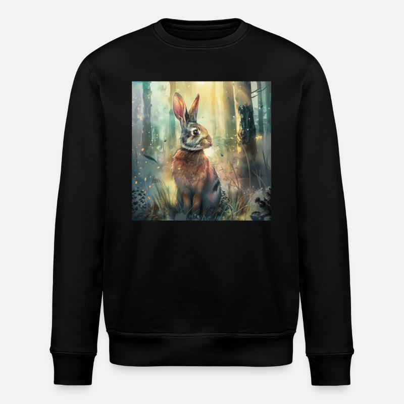 Rabbit - Stanley/Stella ROLLER Unisex Organic Sweatshirt - black