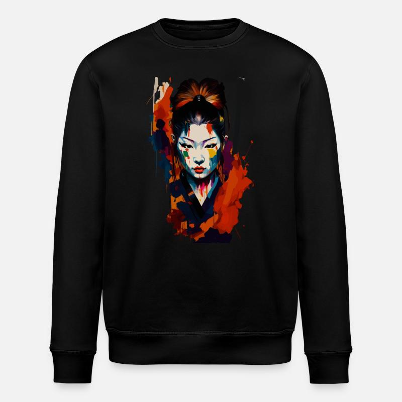 Guerrier samouraï - Splash Art - Sweat bio ROLLER Stanley/Stella Unisexe - noir