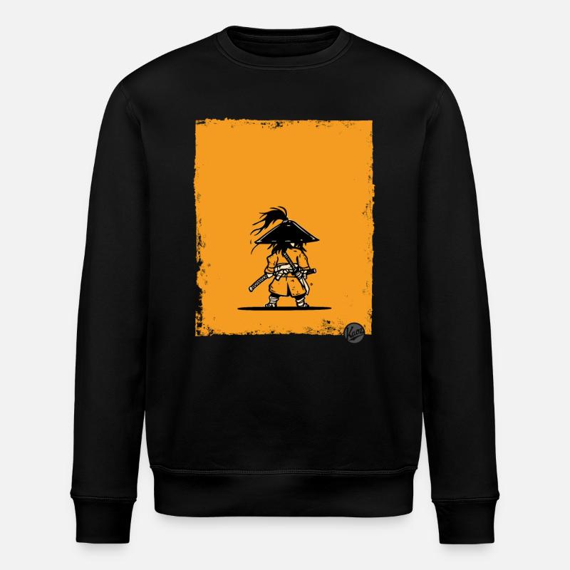 Krieger-Silhouette im Samurai-Stil - Stanley/Stella Unisex Bio-Sweatshirt ROLLER - Schwarz