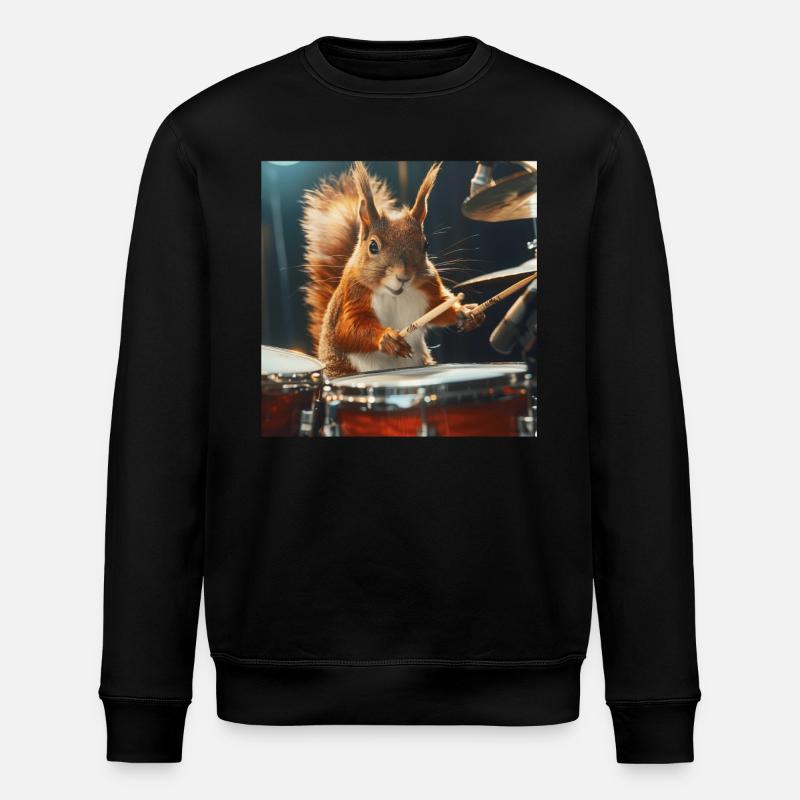 Eichhörnchen - Stanley/Stella Unisex Bio-Sweatshirt ROLLER - Schwarz