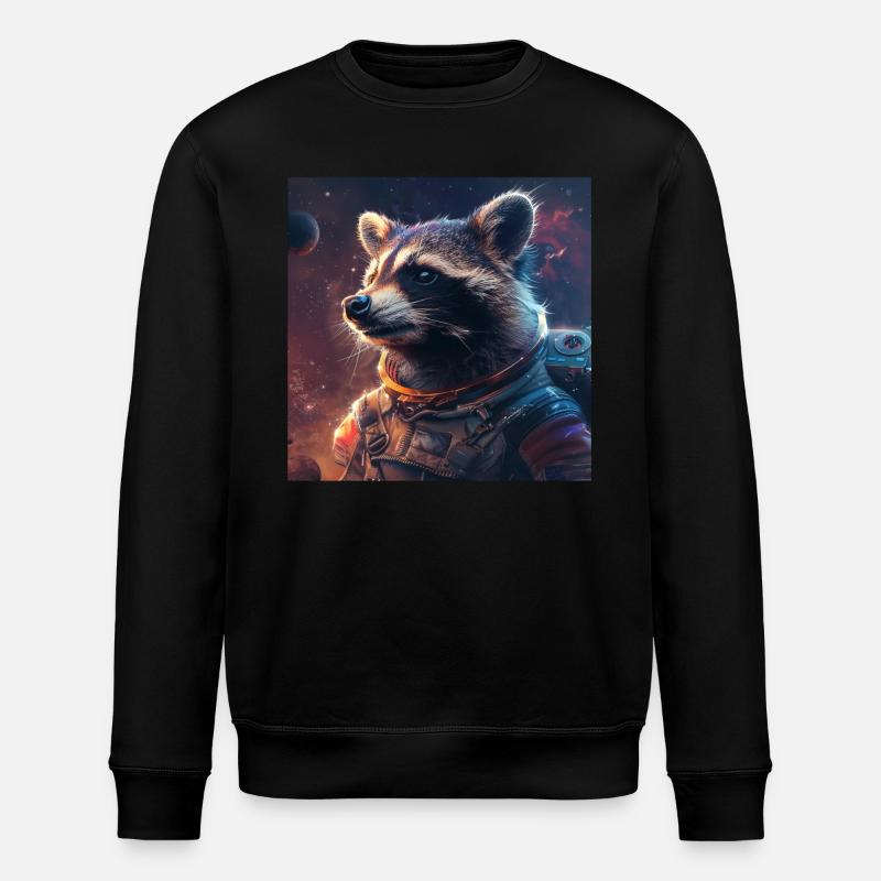 Waschbär - Stanley/Stella Unisex Bio-Sweatshirt ROLLER - Schwarz