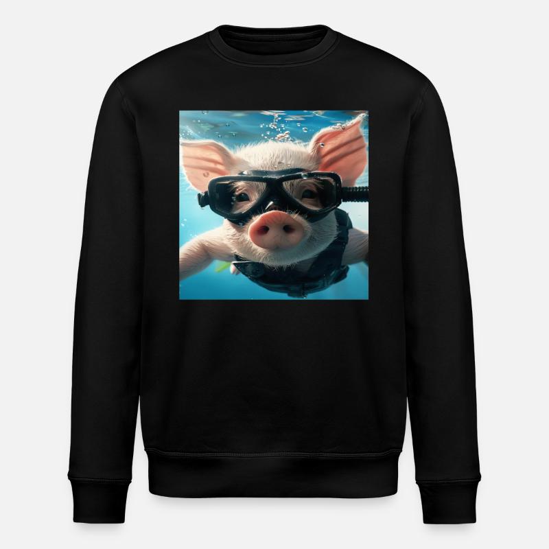 Cochon - Sweat bio ROLLER Stanley/Stella Unisexe - noir