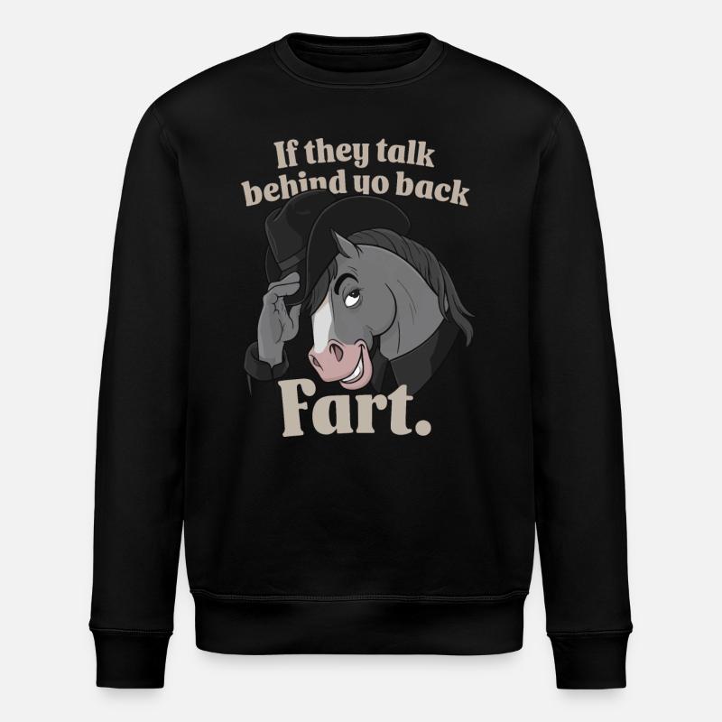 Cheval - Sweat bio ROLLER Stanley/Stella Unisexe - noir