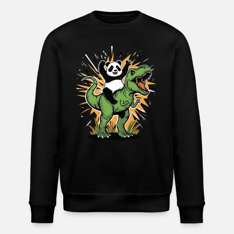 Panda - Stanley/Stella Unisex Bio-Sweatshirt ROLLER - Schwarz