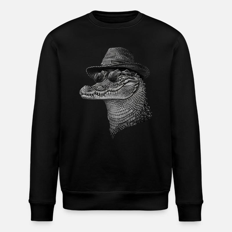 Krokodil - Stanley/Stella Unisex Bio-Sweatshirt ROLLER - Schwarz