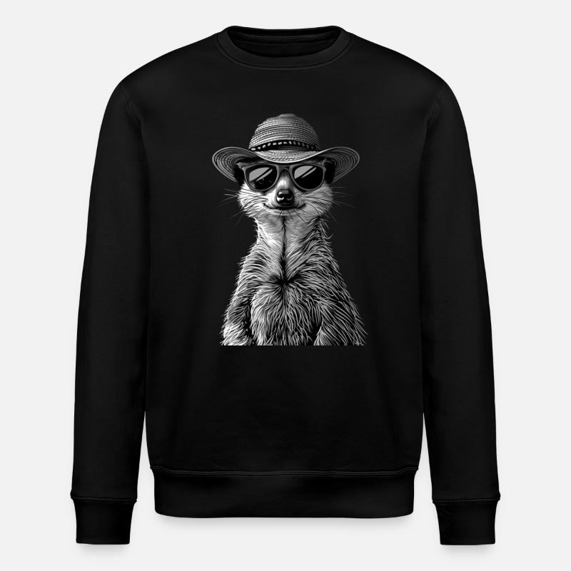 Erdmännchen - Stanley/Stella Unisex Bio-Sweatshirt ROLLER - Schwarz