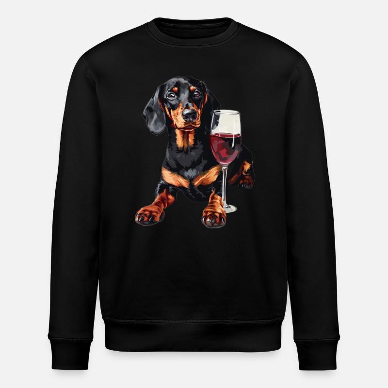 Dackel - Stanley/Stella Unisex Bio-Sweatshirt ROLLER - Schwarz