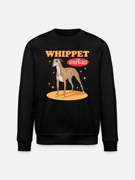 Whippet Petits Lévriers Anglais Cadeaux - Sweat bio ROLLER Stanley/Stella Unisexe - noir