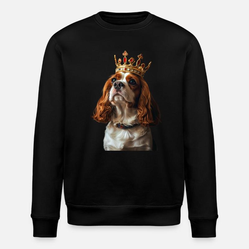 Cavalier King Charles Spaniel - Stanley/Stella ROLLER Unisex Organic Sweatshirt - black