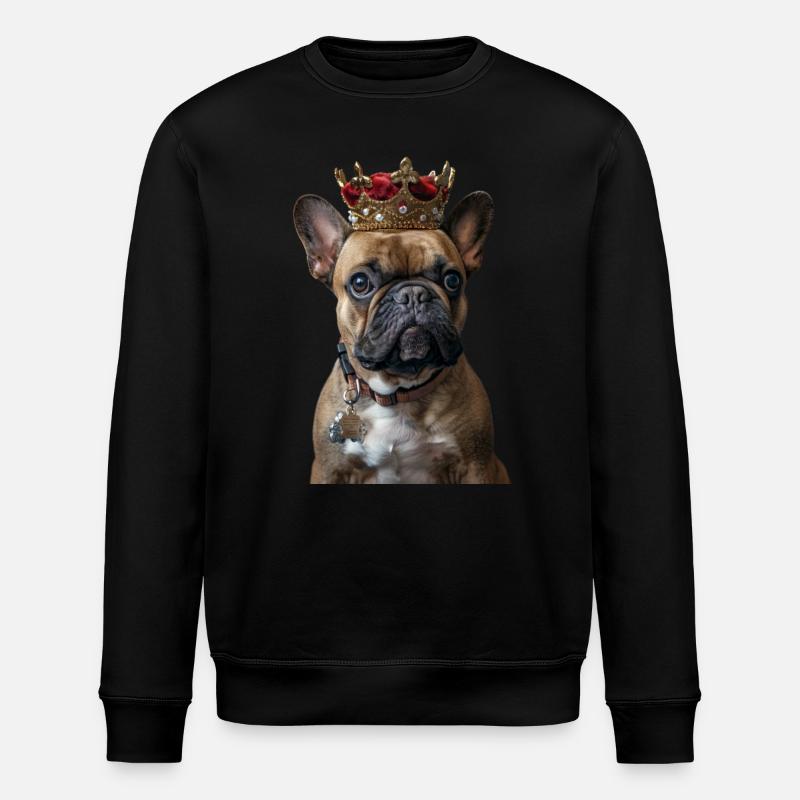 Französische Bulldogge - Stanley/Stella Unisex Bio-Sweatshirt ROLLER - Schwarz