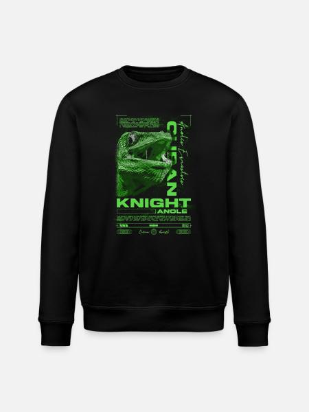 Cubansk ridder Anole Krybdyrvogter Firben - Stanley/Stella økologisk unisex-sweatshirt ROLLER - sort