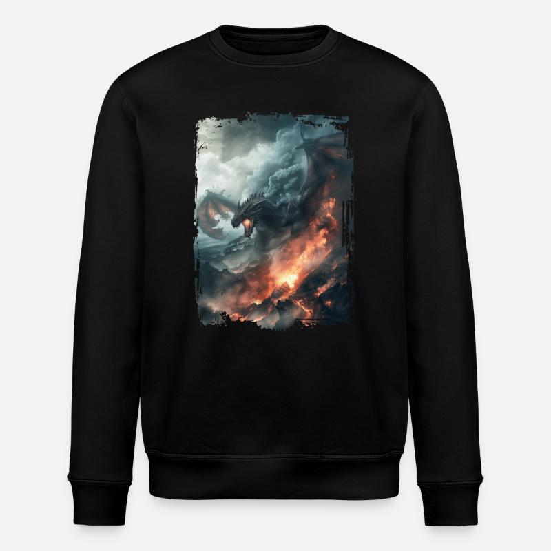 Drachen - Stanley/Stella Unisex Bio-Sweatshirt ROLLER - Schwarz