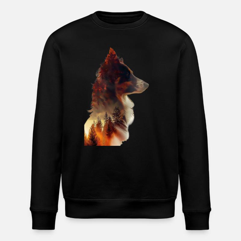 Border Collie - Sweat bio ROLLER Stanley/Stella Unisexe - noir